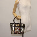 Salvatore Ferragamo Animal Pattern Hand Bag Vinyl Brown Auth 144645-21