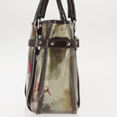 Salvatore Ferragamo Animal Pattern Hand Bag Vinyl Brown Auth 144645-4