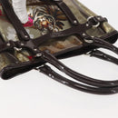 Salvatore Ferragamo Animal Pattern Hand Bag Vinyl Brown Auth 144645-6