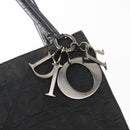 Christian Dior Canage Shoulder Bag Nylon Black Silver Auth 144646-14