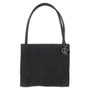 Christian Dior Canage Shoulder Bag Nylon Black Silver Auth 144646-2