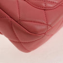CHANEL Mini Matelasse 17 Single Flap Chain Lamb Skin Pink AS3114 CC Auth 144652M-18