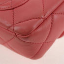 CHANEL Mini Matelasse 17 Single Flap Chain Lamb Skin Pink AS3114 CC Auth 144652M-8