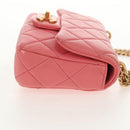 CHANEL Mini Matelasse 17 Single Flap Chain Lamb Skin Pink AS3114 CC Auth 144652M-4