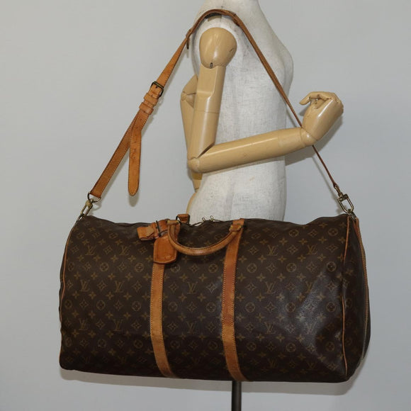 LOUIS VUITTON Monogram Keepall Bandouliere 60 Boston Bag M41412 LV Auth 144653
