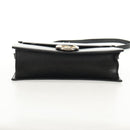 GUCCI GG Logo Shoulder Bag Leather Black Gold 589471 Auth 144672M-7