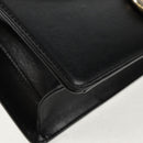 GUCCI GG Logo Shoulder Bag Leather Black Gold 589471 Auth 144672M-11