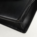 GUCCI GG Logo Shoulder Bag Leather Black Gold 589471 Auth 144672M-16