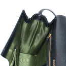 GUCCI GG Logo Shoulder Bag Leather Black Gold 589471 Auth 144672M-23