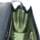 GUCCI GG Logo Shoulder Bag Leather Black Gold 589471 Auth 144672M-24