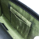 GUCCI GG Logo Shoulder Bag Leather Black Gold 589471 Auth 144672M-25