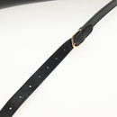 GUCCI GG Logo Shoulder Bag Leather Black Gold 589471 Auth 144672M-10