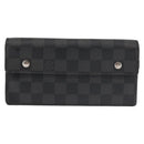 LOUIS VUITTON Damier Graphite Portefeuille Accordion Wallet N60023 Auth 144679-2