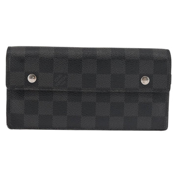 LOUIS VUITTON Damier Graphite Portefeuille Accordion Wallet N60023 Auth 144679 - 0