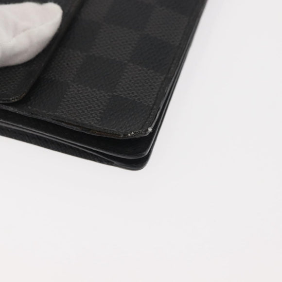 LOUIS VUITTON Damier Graphite Portefeuille Accordion Wallet N60023 Auth 144679