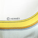 HERMES Carre 90 Scarf ""GRAND APPARAT"" Silk Light Blue Auth 144681-11
