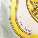 HERMES Carre 90 Scarf ""GRAND APPARAT"" Silk Light Blue Auth 144681-12