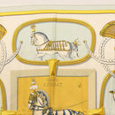 HERMES Carre 90 Scarf ""GRAND APPARAT"" Silk Light Blue Auth 144681-3