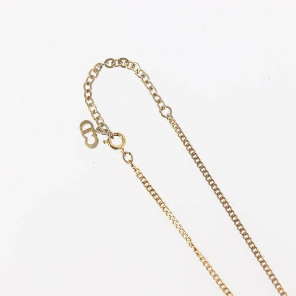 Christian Dior Necklace metal Gold Auth 144692