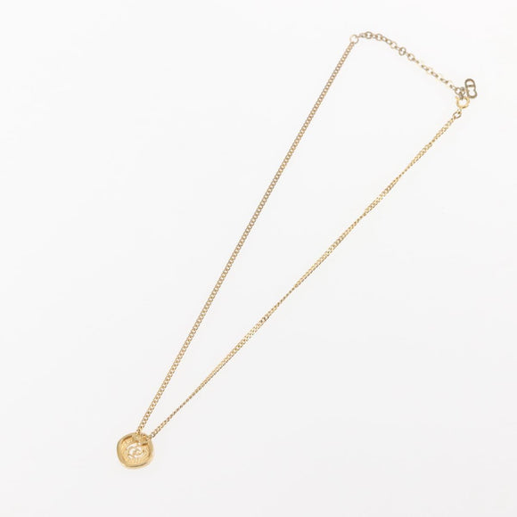 Christian Dior Necklace metal Gold Auth 144692