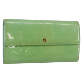 LOUIS VUITTON Monogram Vernis Portefeuille Sarah Wallet Peppermint Auth 144714