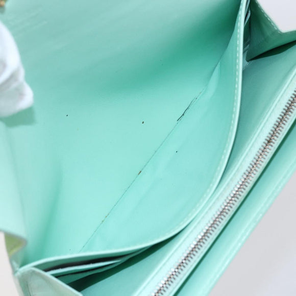 LOUIS VUITTON Monogram Vernis Portefeuille Sarah Wallet Peppermint Auth 144714