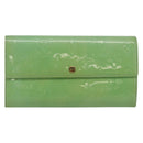 LOUIS VUITTON Monogram Vernis Portefeuille Sarah Wallet Peppermint Auth 144714-13