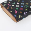 LOUIS VUITTON Multicolor Portefeiulle Sarah Wallet Black M60668 LV Auth 144715-16