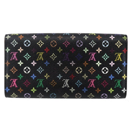 LOUIS VUITTON Multicolor Portefeiulle Sarah Wallet Black M60668 LV Auth 144715 - 0