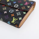LOUIS VUITTON Multicolor Portefeiulle Sarah Wallet Black M60668 LV Auth 144715-7