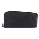 LOUIS VUITTON Monogram Empreinte Zippy Wallet Wallet Black M61864 LV Auth 144716-1