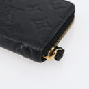 LOUIS VUITTON Monogram Empreinte Zippy Wallet Wallet Black M61864 LV Auth 144716-15