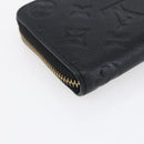 LOUIS VUITTON Monogram Empreinte Zippy Wallet Wallet Black M61864 LV Auth 144716-16