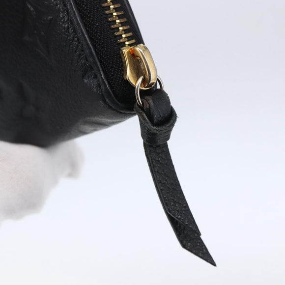 LOUIS VUITTON Monogram Empreinte Zippy Wallet Wallet Black M61864 LV Auth 144716