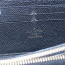 LOUIS VUITTON Monogram Empreinte Zippy Wallet Wallet Black M61864 LV Auth 144716-10