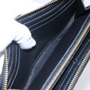 LOUIS VUITTON Monogram Empreinte Zippy Wallet Wallet Black M61864 LV Auth 144716-18