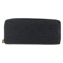 LOUIS VUITTON Monogram Empreinte Zippy Wallet Wallet Black M61864 LV Auth 144716-13