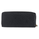 LOUIS VUITTON Monogram Empreinte Zippy Wallet Wallet Black M61864 LV Auth 144716-2