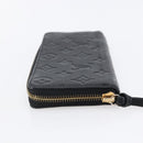 LOUIS VUITTON Monogram Empreinte Zippy Wallet Wallet Black M61864 LV Auth 144716-3