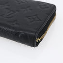 LOUIS VUITTON Monogram Empreinte Zippy Wallet Wallet Black M61864 LV Auth 144716-7