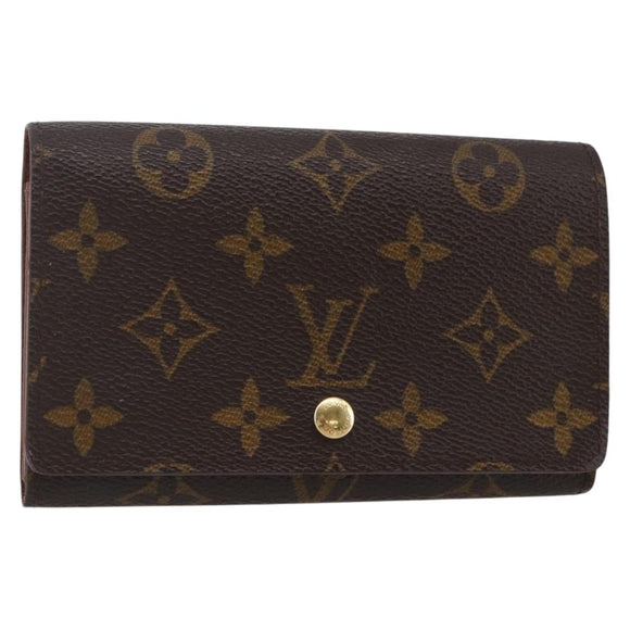 LOUIS VUITTON Monogram Porte Monnaie Billets Tresor Wallet M61730 LV Auth 144718