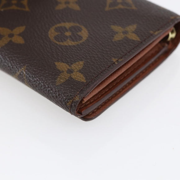 LOUIS VUITTON Monogram Porte Monnaie Billets Tresor Wallet M61730 LV Auth 144718