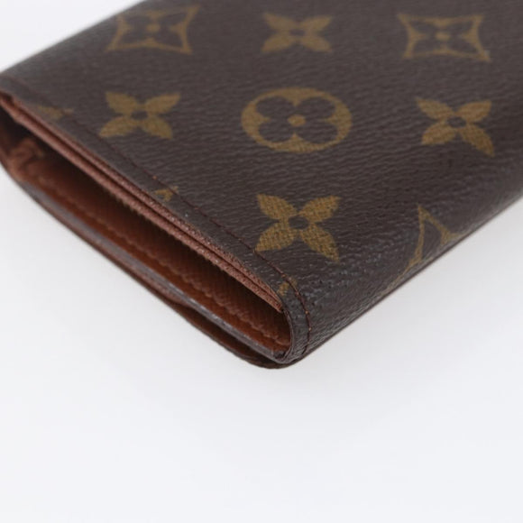 LOUIS VUITTON Monogram Porte Monnaie Billets Tresor Wallet M61730 LV Auth 144718