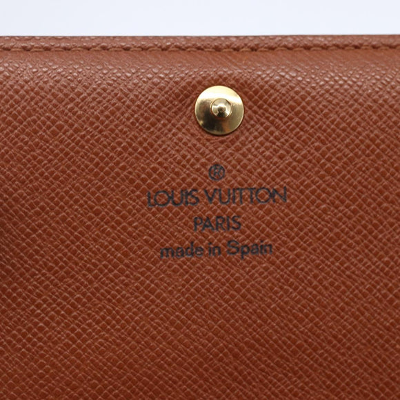 LOUIS VUITTON Monogram Porte Monnaie Billets Tresor Wallet M61730 LV Auth 144718