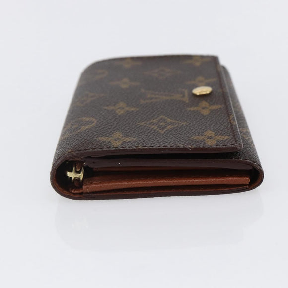 LOUIS VUITTON Monogram Porte Monnaie Billets Tresor Wallet M61730 LV Auth 144718