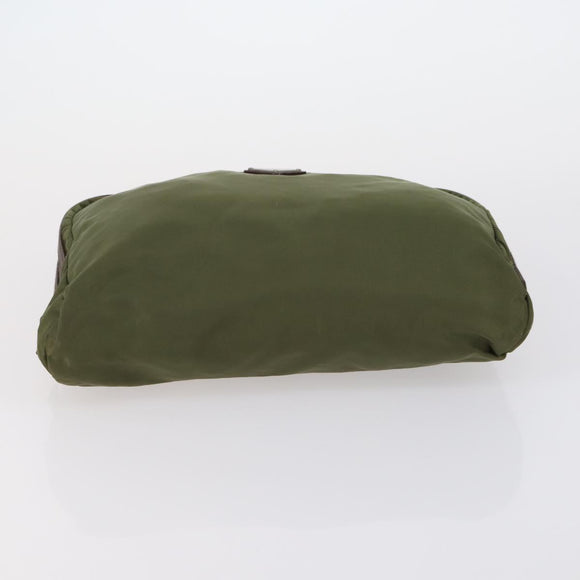 PRADA Pouch Bag Nylon 3 Set Green Khaki Light green Auth 144723
