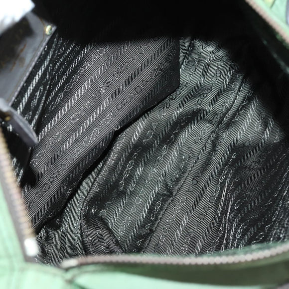 PRADA Pouch Bag Nylon 3 Set Green Khaki Light green Auth 144723