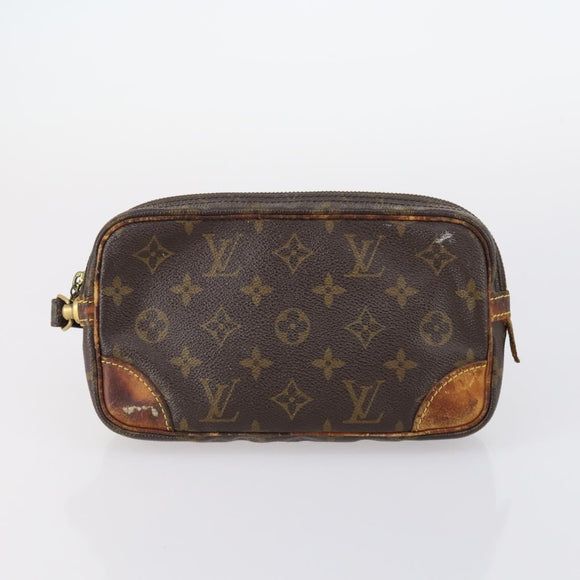 LOUIS VUITTON Burberry Monogram Nova Check Bag Canvas 3 Set Black Auth 144724
