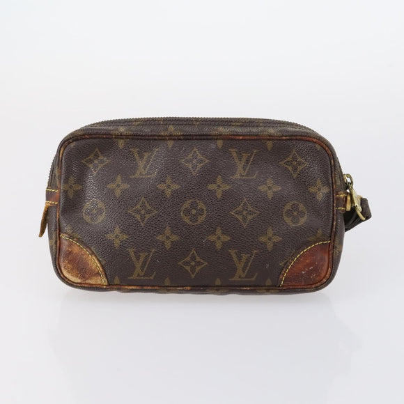 LOUIS VUITTON Burberry Monogram Nova Check Bag Canvas 3 Set Black Auth 144724