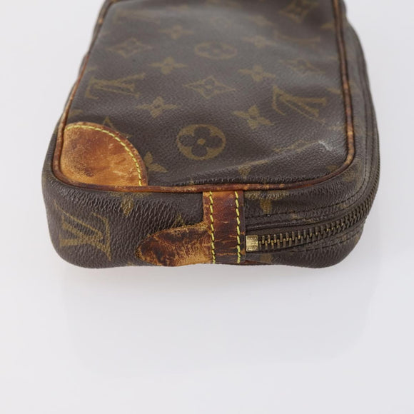 LOUIS VUITTON Burberry Monogram Nova Check Bag Canvas 3 Set Black Auth 144724